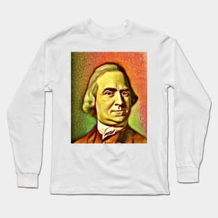 Samuel Adams Snow Portrait | Samuel Adams Artwork 15 Long Sleeve T-Shirt